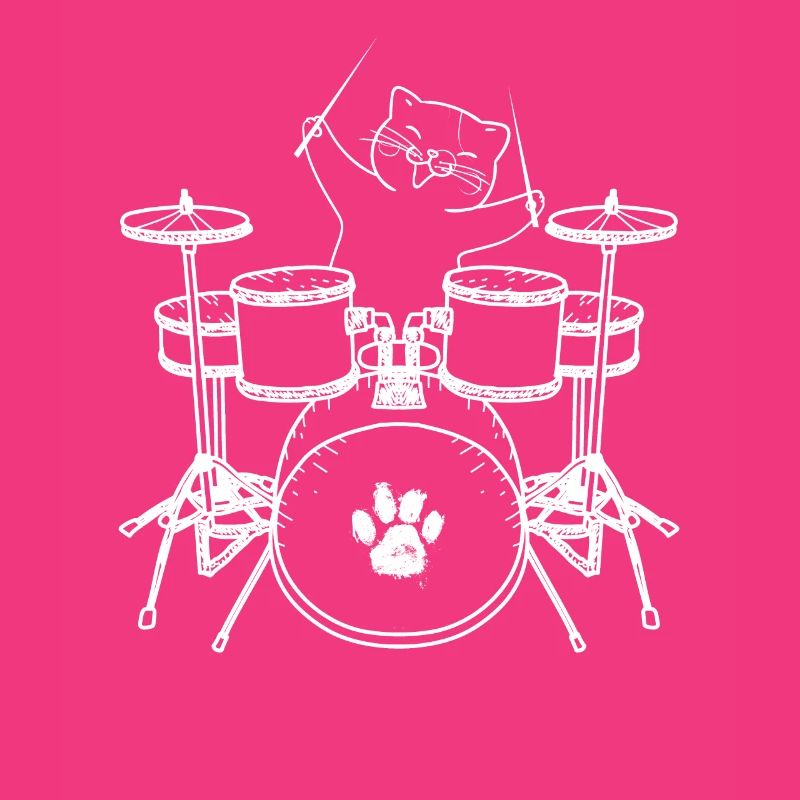 Drums cat drummer
