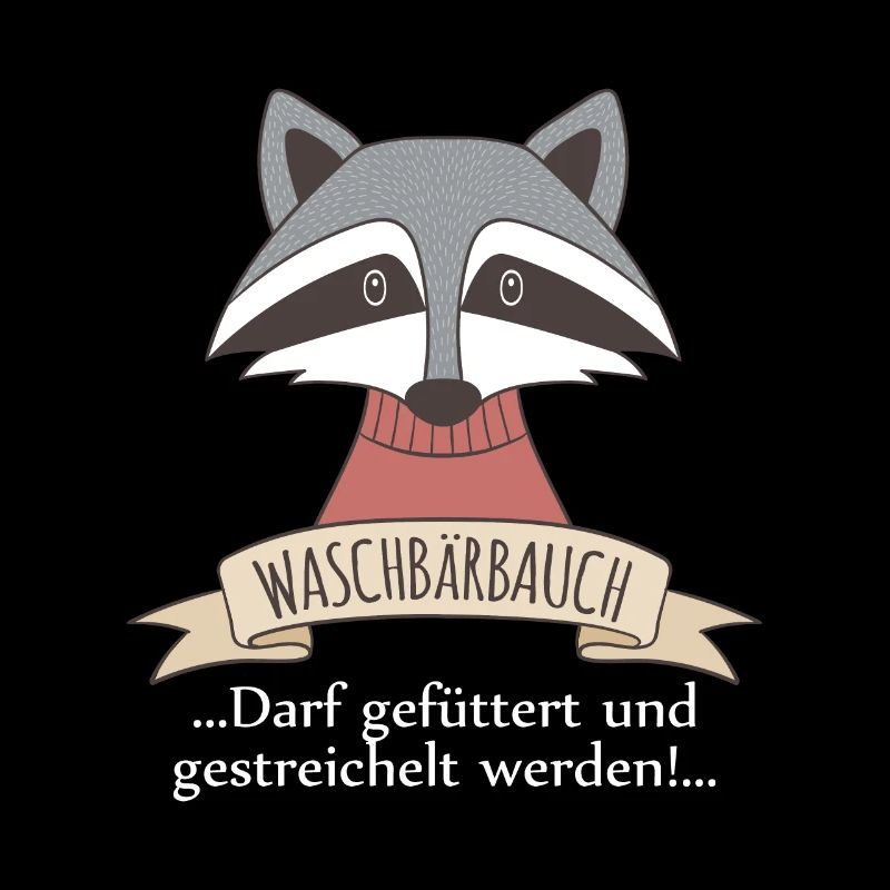 Waschbärbauch Darf gefuttert und gestreichelt
