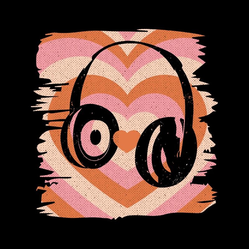 Kopfhörer Retro Musik