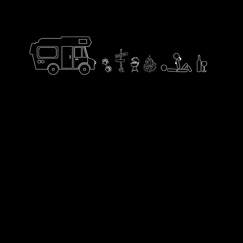 Wohnmobil Camping Womo Symbole