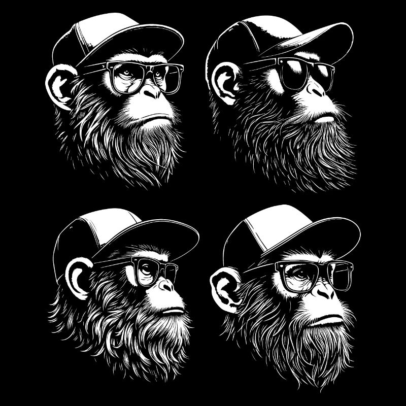 conception de visages de singe