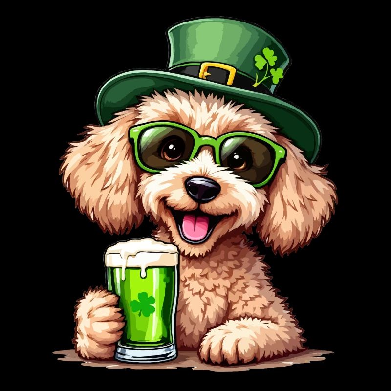 Caniche Tenue de bière de la Saint-Patrick Chiens