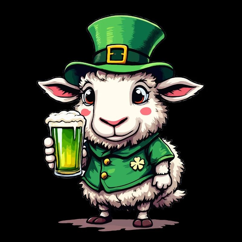 Schaf St. Patricks Day Bier Schäfer Outfit Schafe