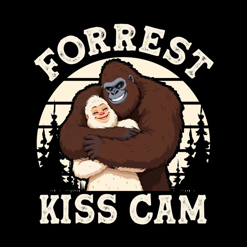 Bigfoot et Yeti dans les bois embrassent la caméra plus drôle