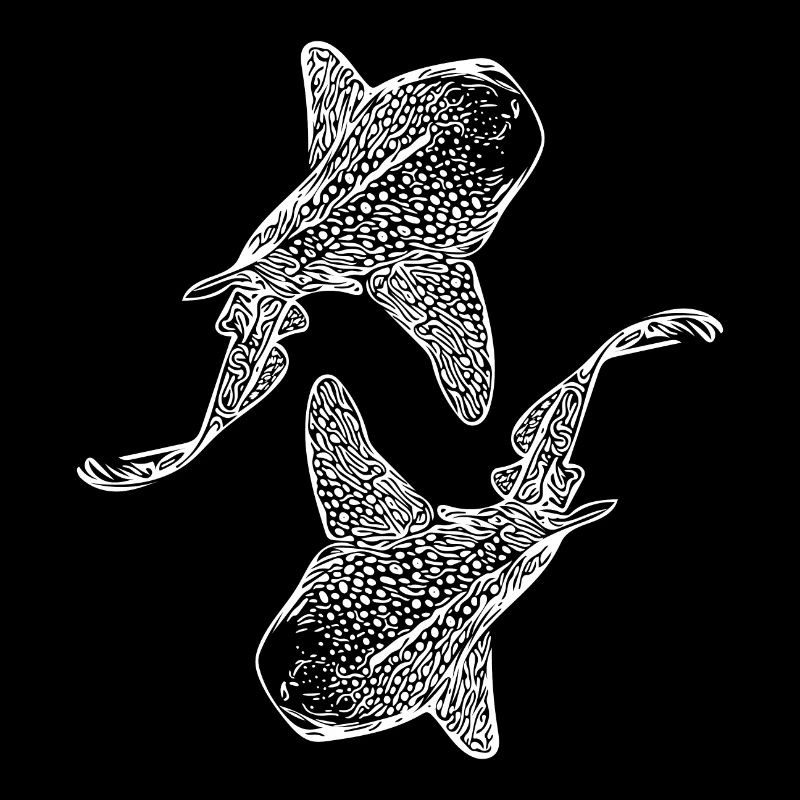 Elegant vintage leopard sharks