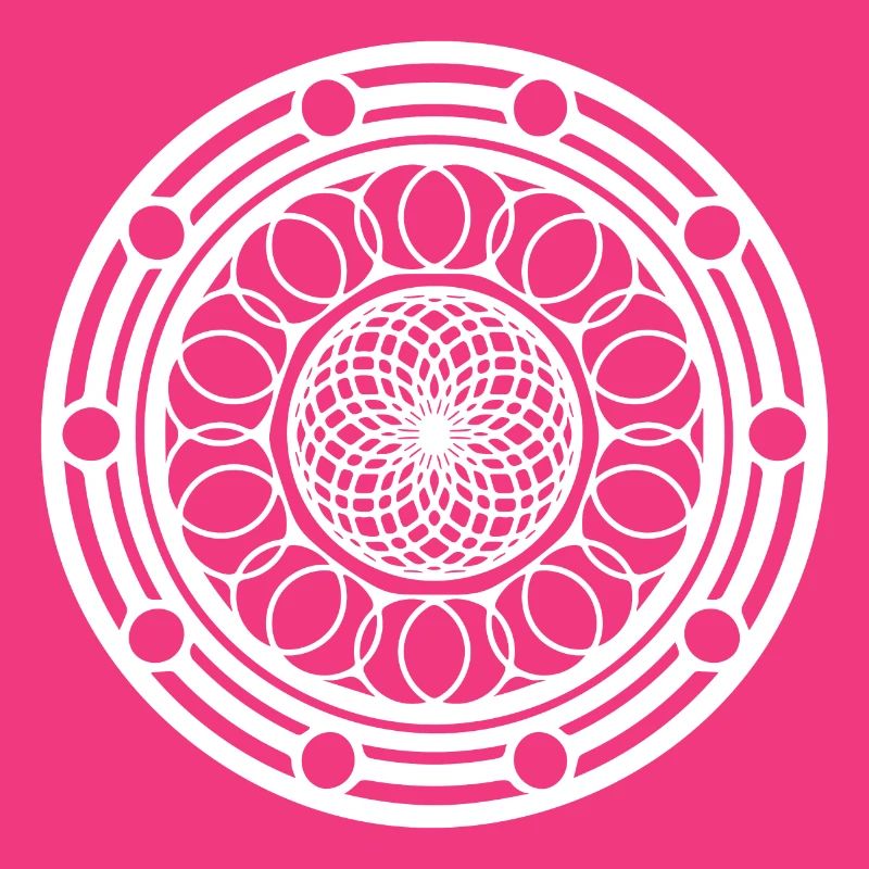 Geometric Flowers Mandala Round Pattern Shape