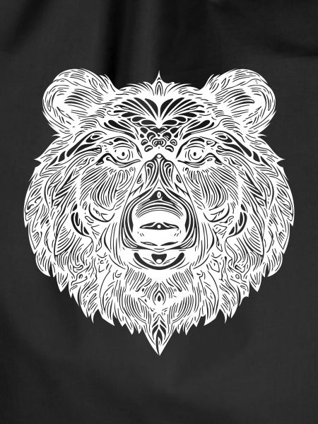 Cute shaggy bear's head