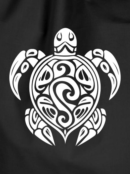 Pretty tattoo diver turtle