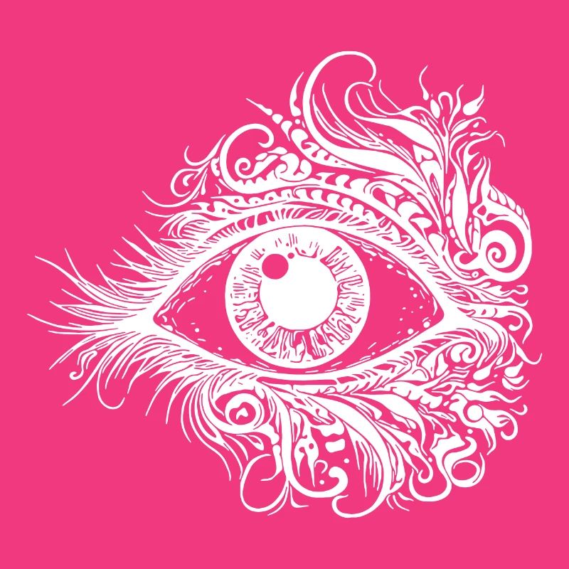 Kunstvolles Auge mit durchdringendem Blick