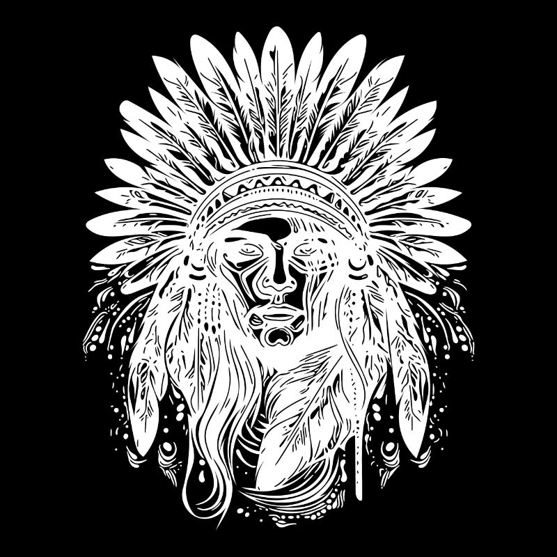 Häuptling Gesicht Federschmuck Spirit Federn