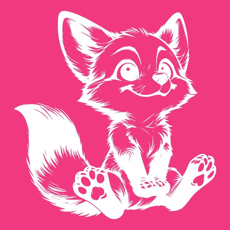 Curious Fox Drawing Seated Fox
