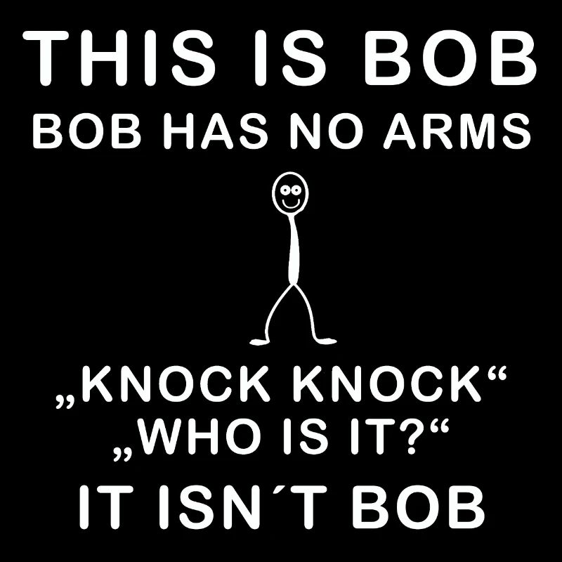 Schwarzer Humor Stickman Bob