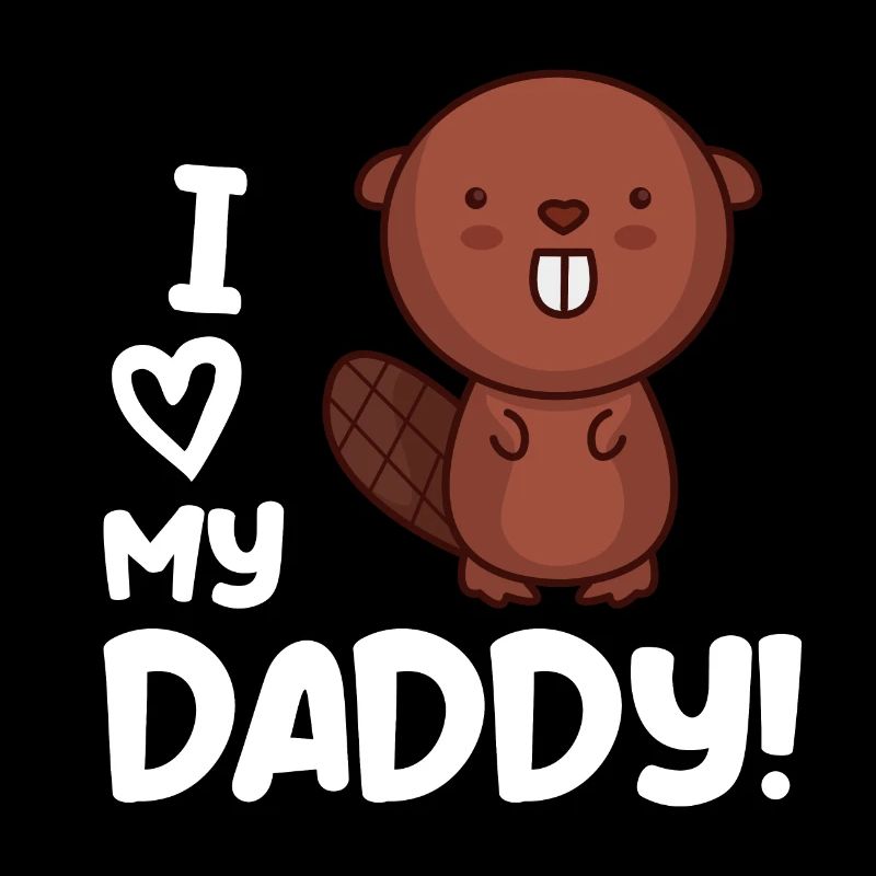 J’aime mon papa avec un doux castor