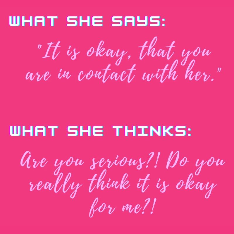 Vous : pas de go=contact avec les Ex