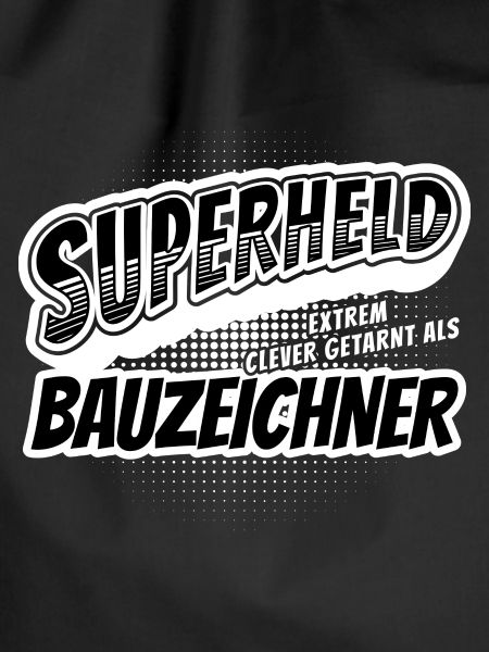 Superheld, clever getarnt als Bauzeichner
