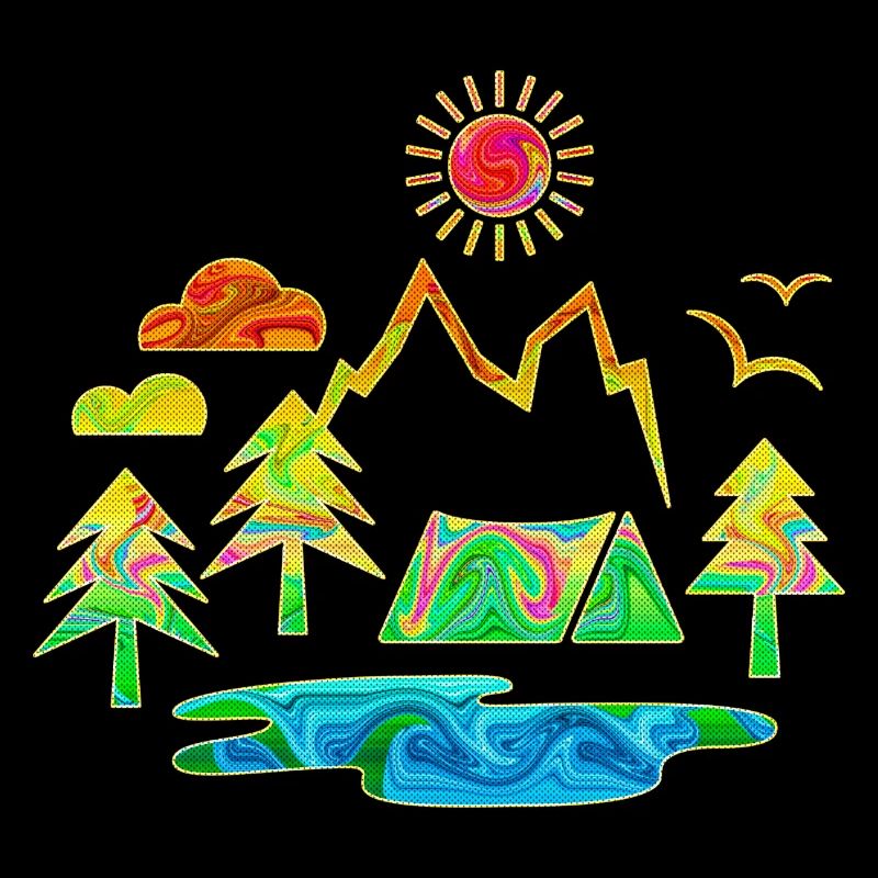 camping, camping, mountains, nature, forest, summer, sun