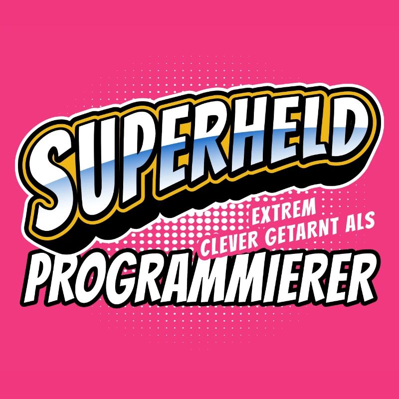 Superheld, clever getarnt als Programmierer
