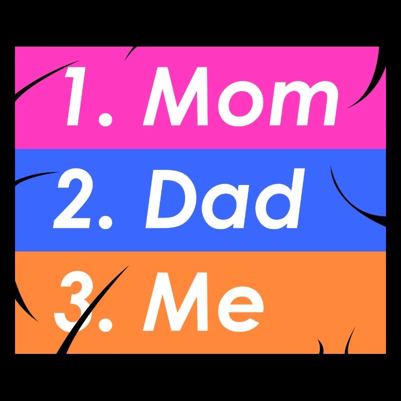 1. Maman 2. Papa 3. Je