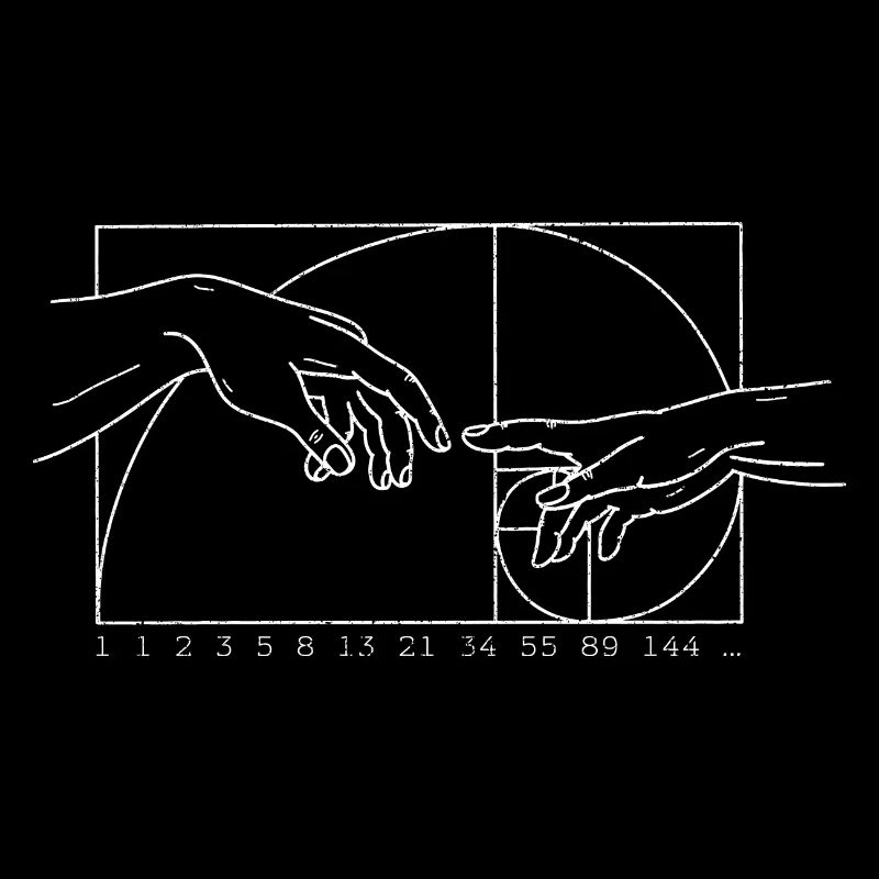 Math Art Geometry Fibonacci Spiral