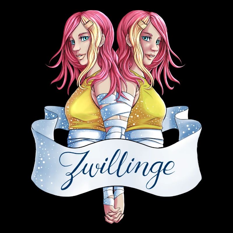 Sternzeichen Zwillinge Gemini Illustration