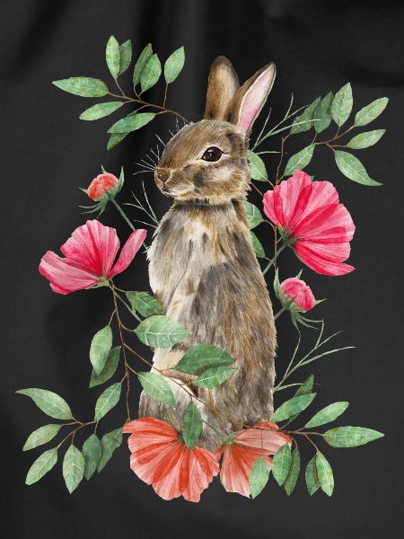 Kaninchen mit Blumen