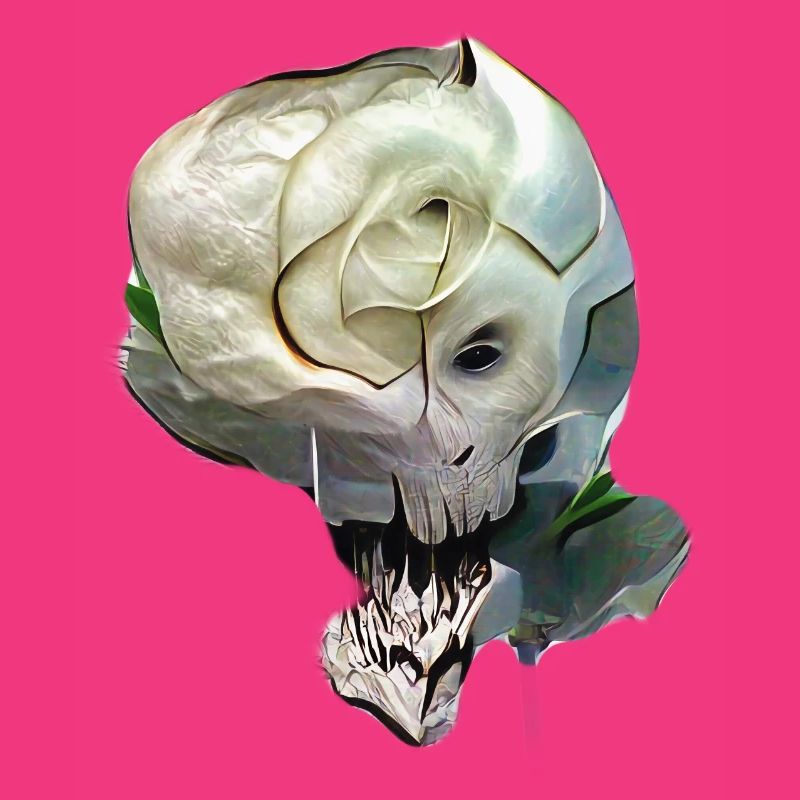 Schädel Rose
