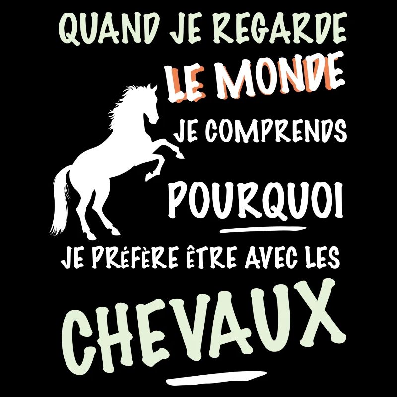 Je Préfère les chevaux Idée Cadeau Cheval
