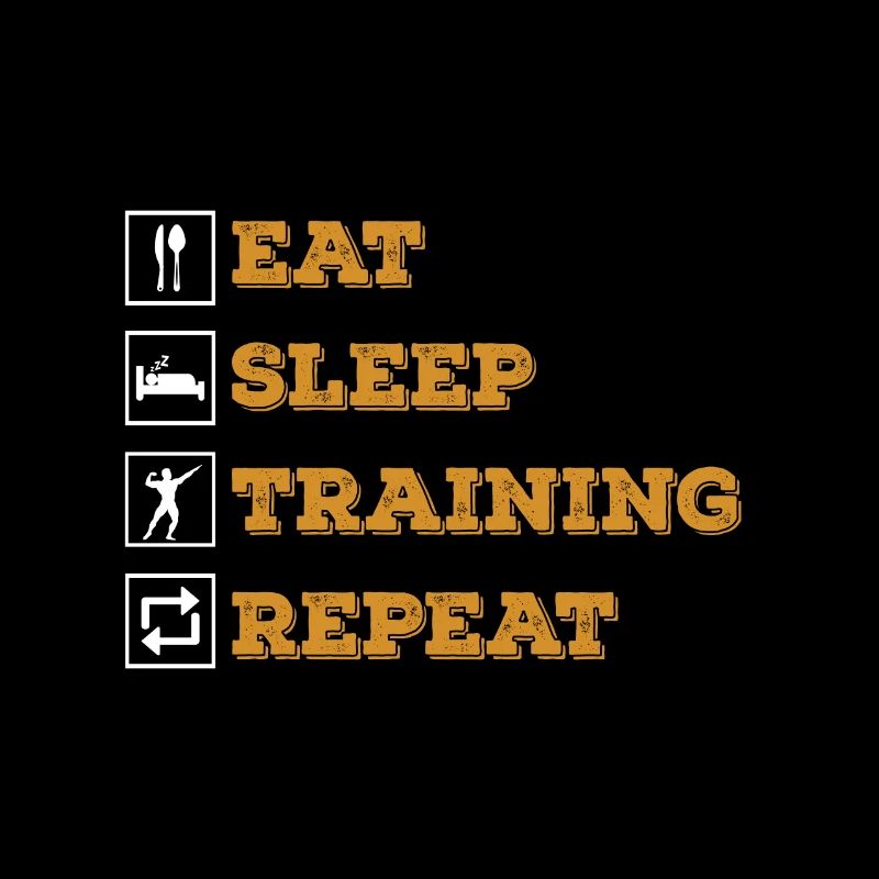 EAT SLEEP Bodybouilding REPEAT GYM Geschenk Idee