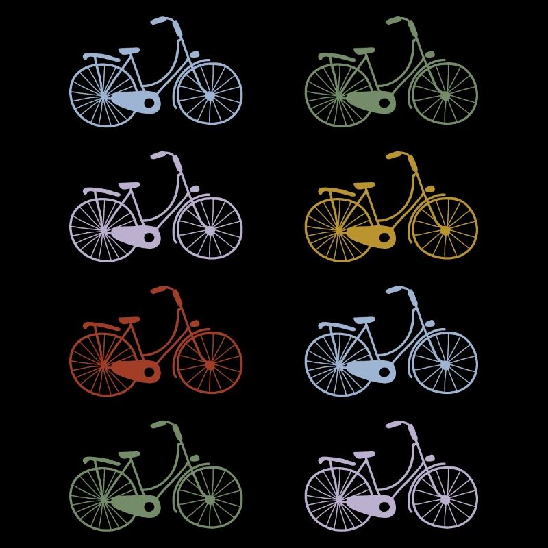 Retro Bicycles Hand Painted