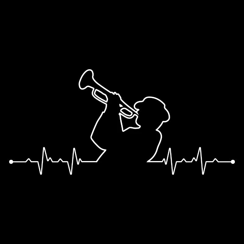 Trompeter Herzschlag Trompete Geschenk Musiker