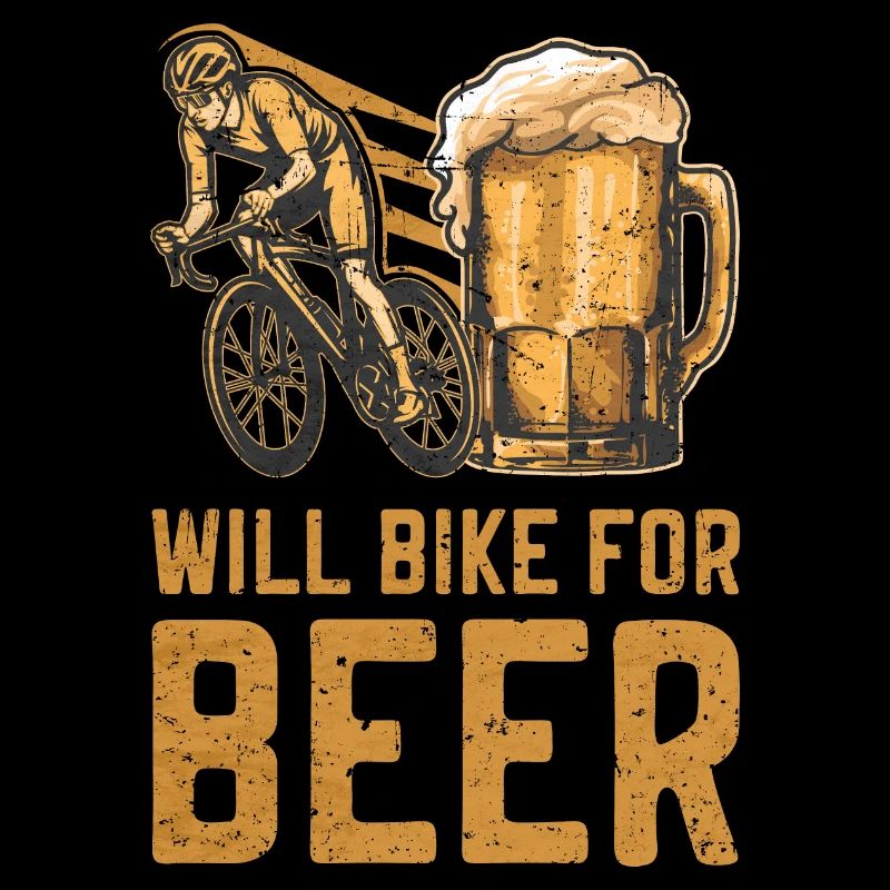 Vélo et bière Phrases Vélo Drôle Cycliste