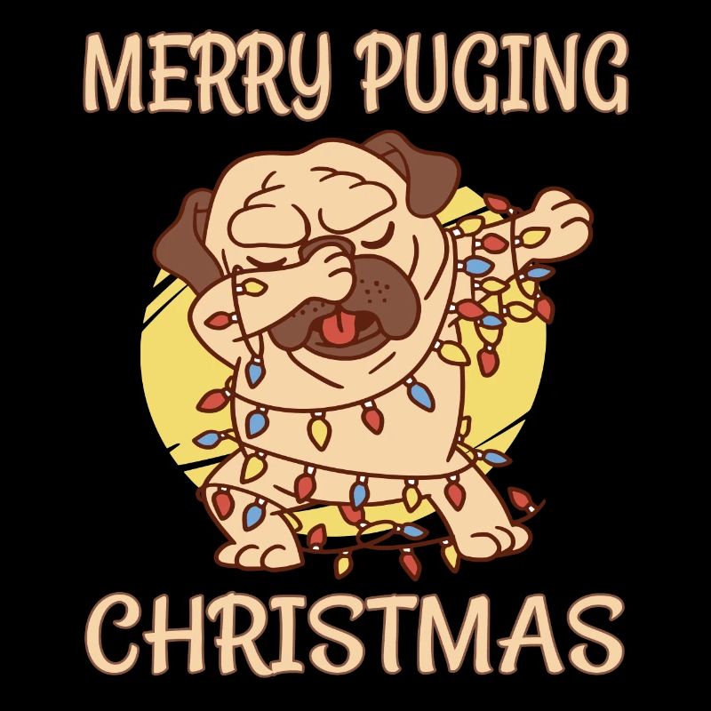 Merry Puging Christmas - Dabbing Pug