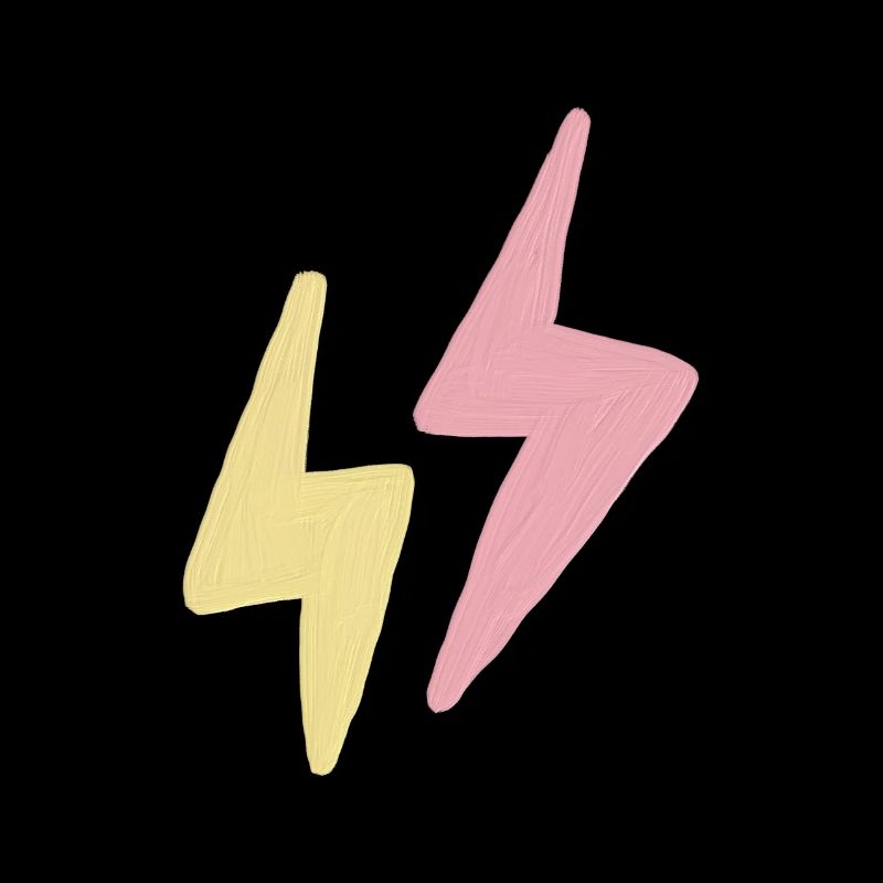 Pastel Twin Lightning Sketch