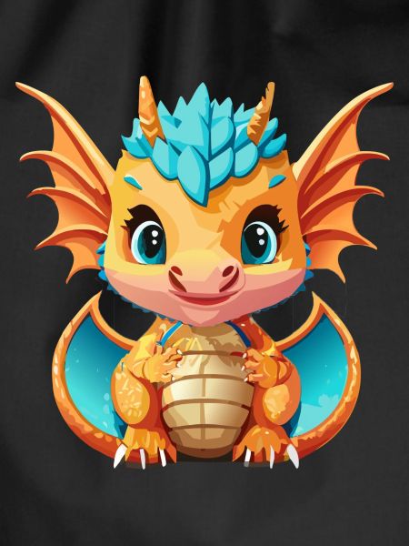 Drachen Blau Orange