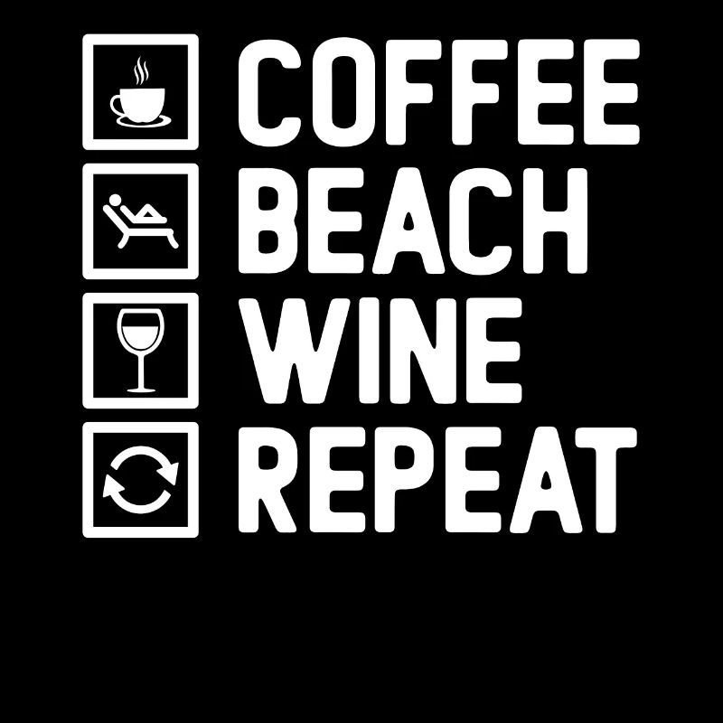 Café Beach Vin Vacances Caféine Coucher de soleil
