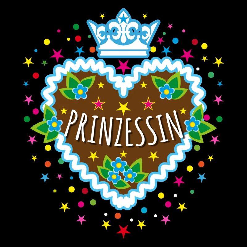 73 Lebkuchenherz Prinzessin Krone Konfetti