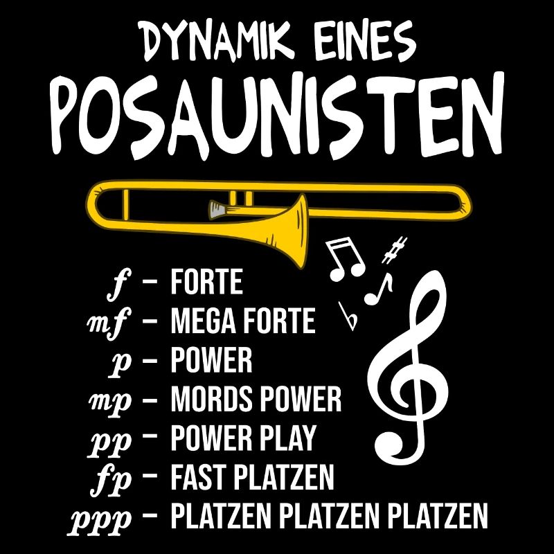 Posaune Dynamik eines Posaunisten Blasmusik