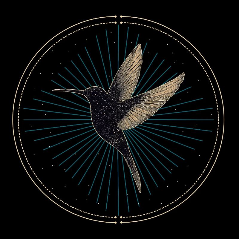 Kolibri mit Sternen