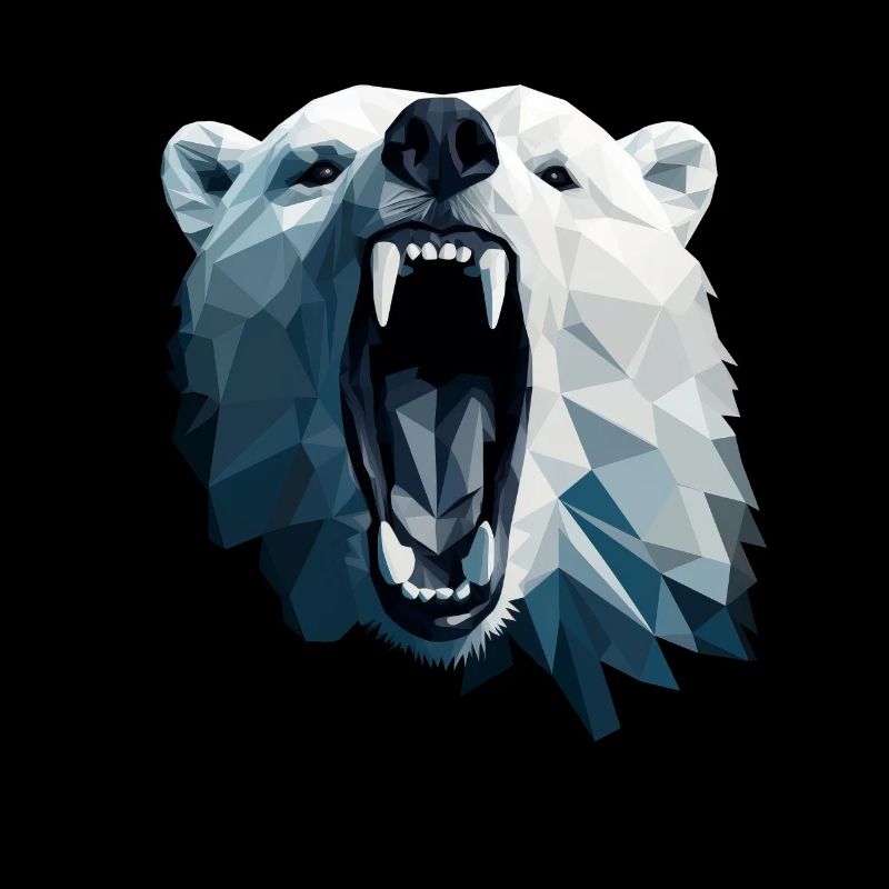 Geometric Style Polar Bear