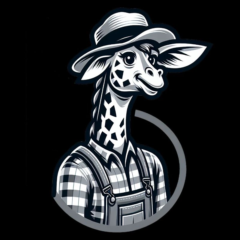 Cute Giraffe Farmer