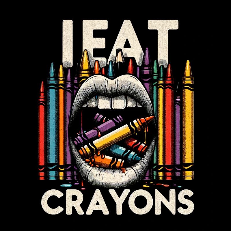 Je mange des crayons de couleur 22