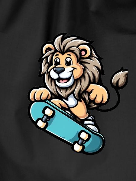 Cute Skater Lion