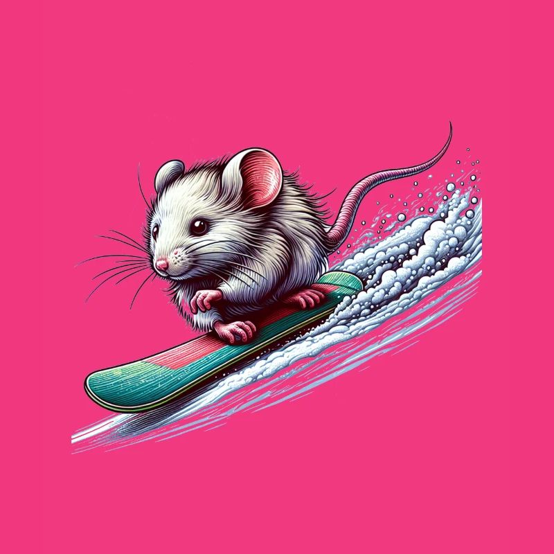 Cute Snowboarder Mouse
