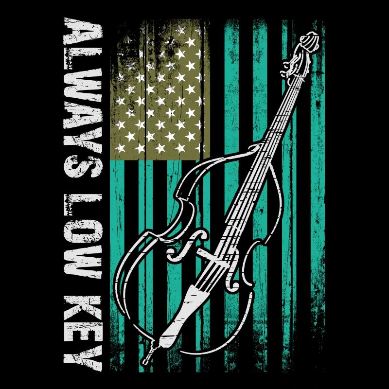 Plus de contrebasse basse avec drapeau américain