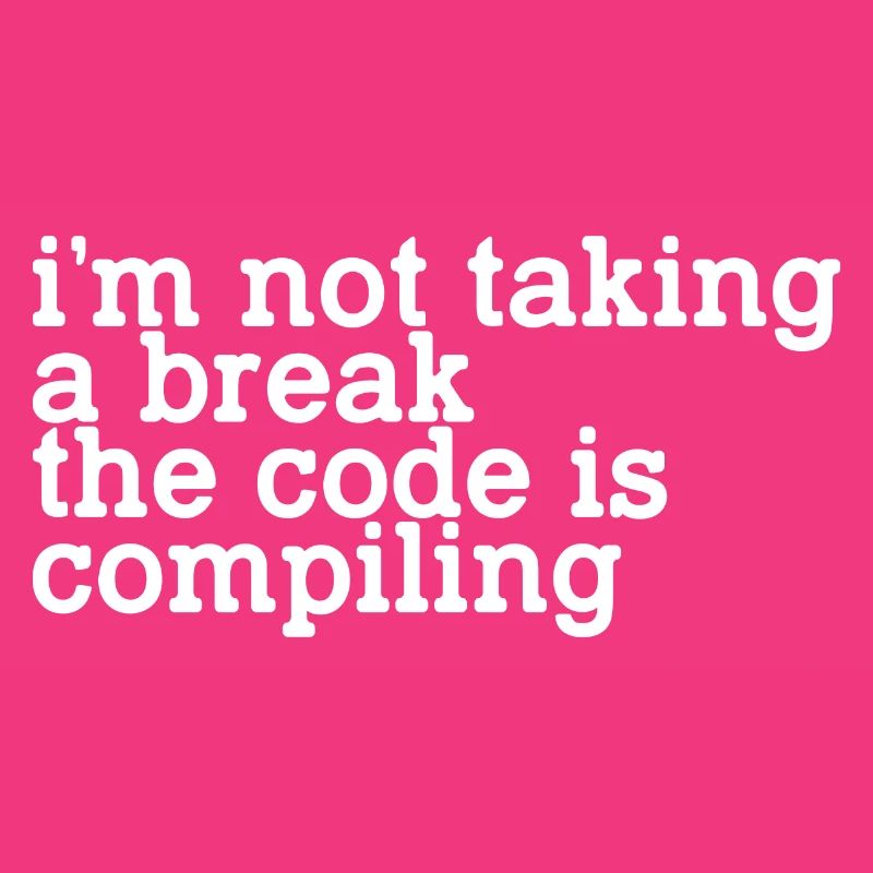 I'm Not Taking A Break, The Code Is Compiling