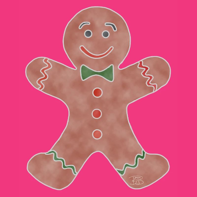 "Biscuit", boho line art design, series "Xmas"