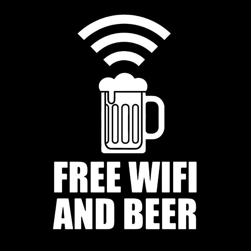 Free Wi-Fi and beer logo