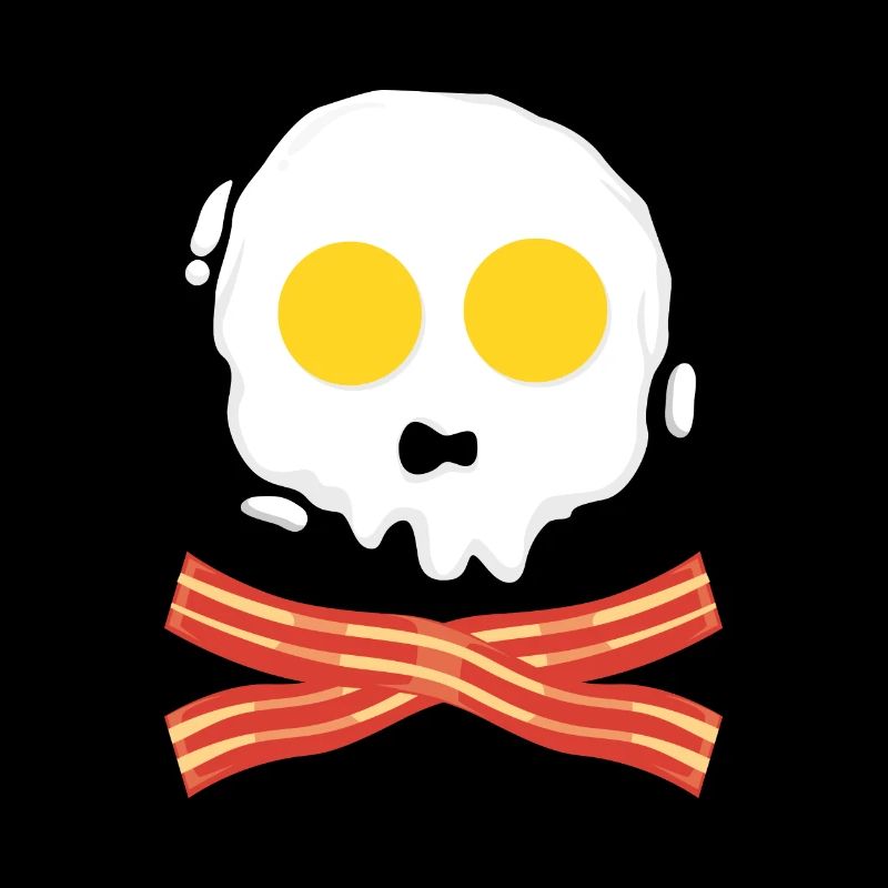 Skull: Bacon & Eggs Funny Gift Idea Pirate