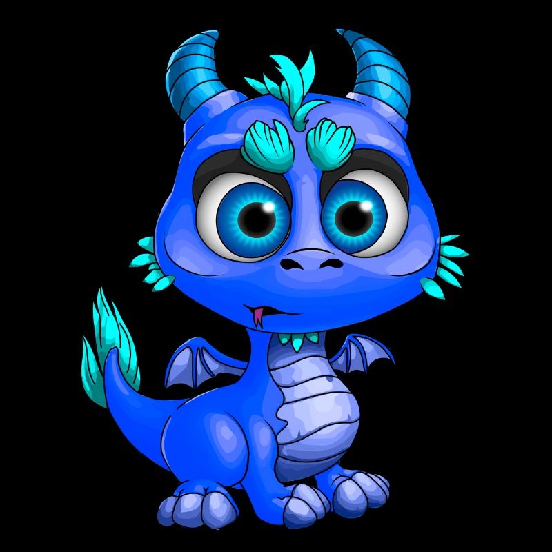 | Bleu Bébé Dragon Mignon bébé dragon bleu
