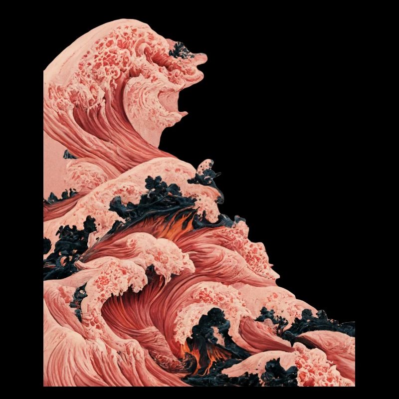 The Great Wave off Kanagawa - Lava